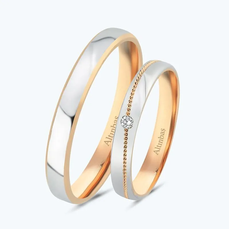0.02 Carat Diamond Wedding Rings