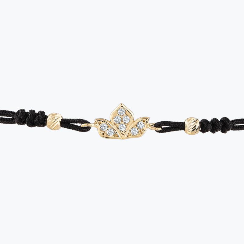 Lotus Cord Gold Bracelet
