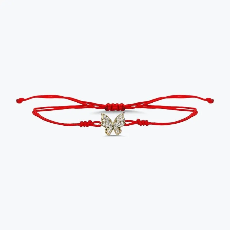 Butterfly Cord Gold Bracelet