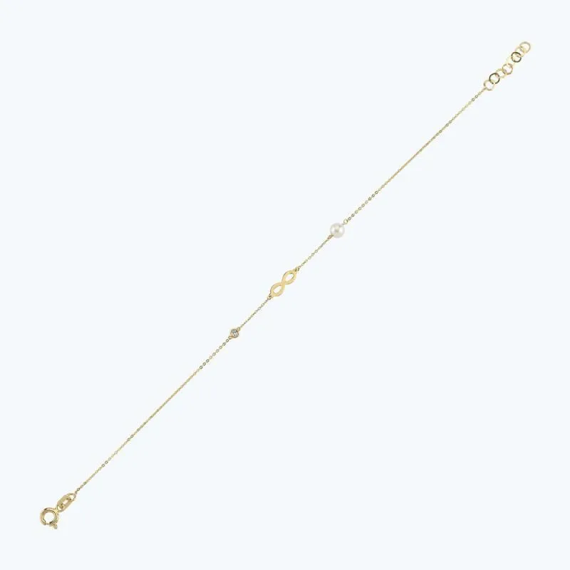 0.02 Carat Infinity Diamond Bracelet