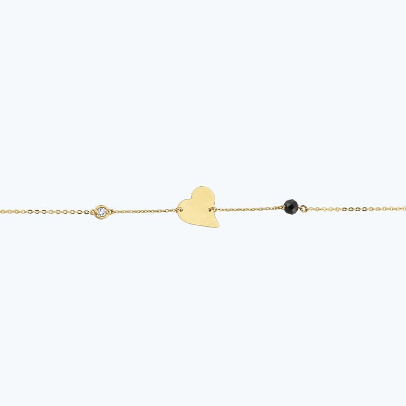 0.02 Carat Heart Diamond Bracelet