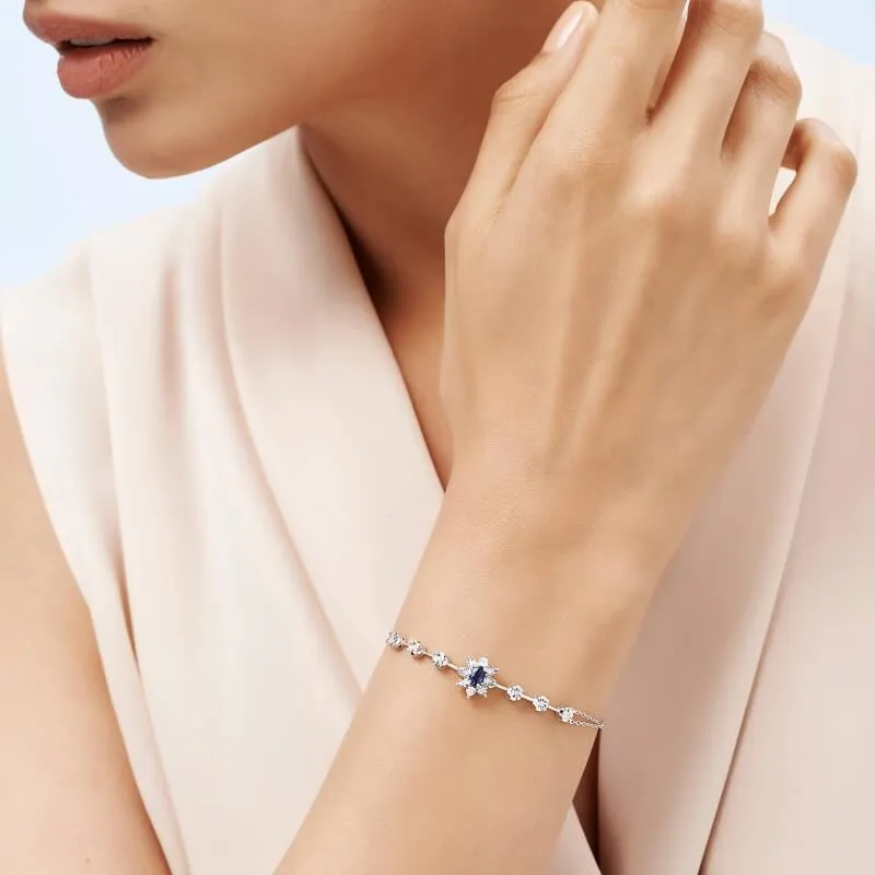 0.06 Carat Sapphire Diamond Bracelet