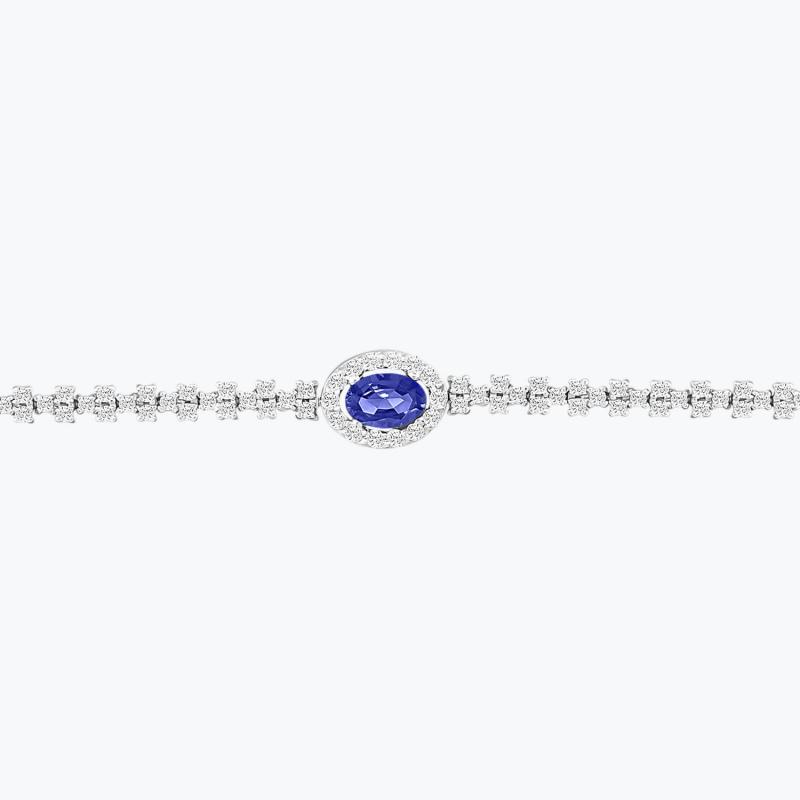 0.42 Carat Sapphire Diamond Bracelet
