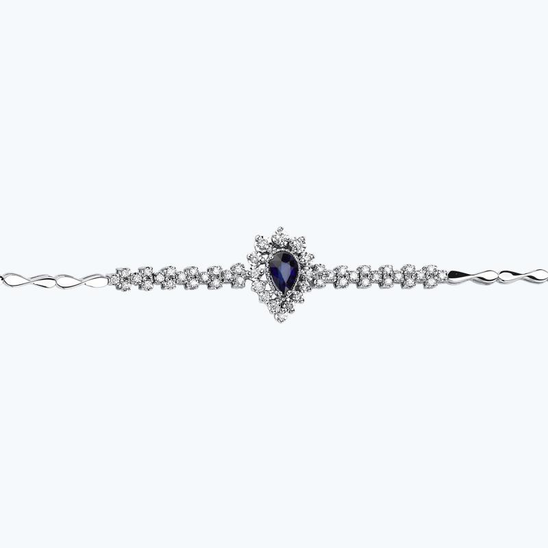 0.30 Carat Sapphire Diamond Bracelet