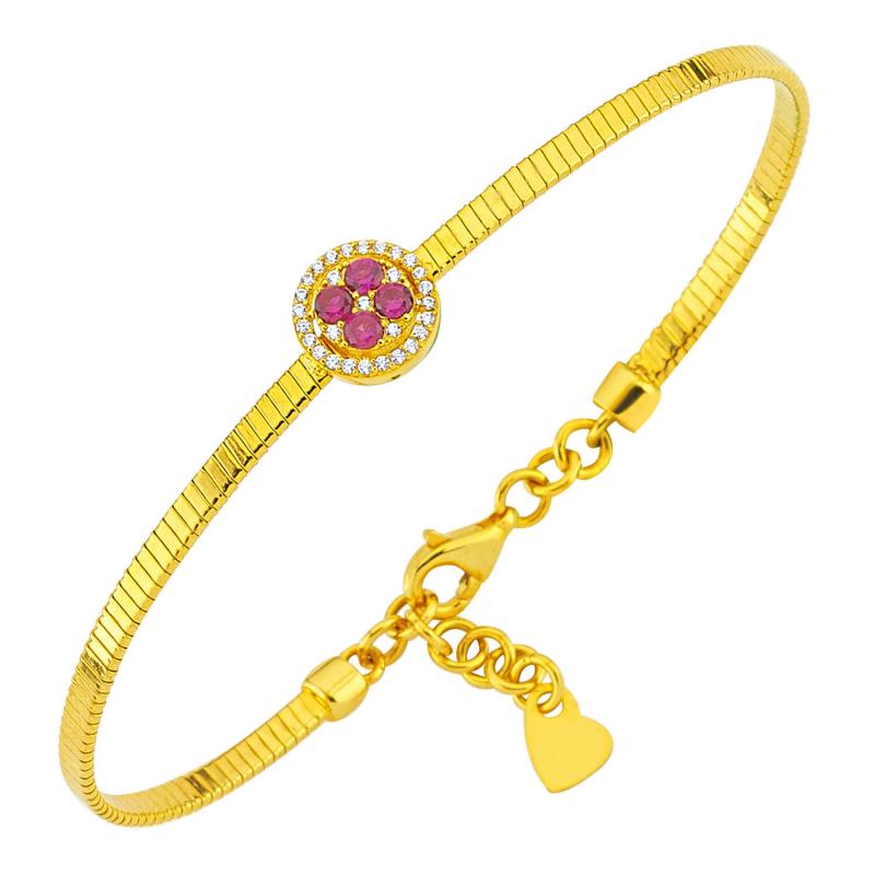 22 K Flower Gold Bracelet