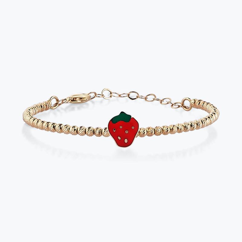 Kid's Strawberry Gold Bracelet