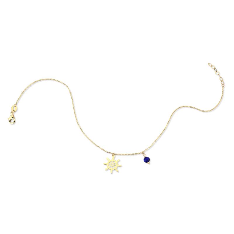 Marin Anklet with Lapis Stone