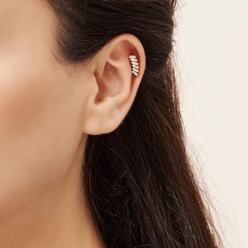 0.21 Carat Diamond Tragus Earring