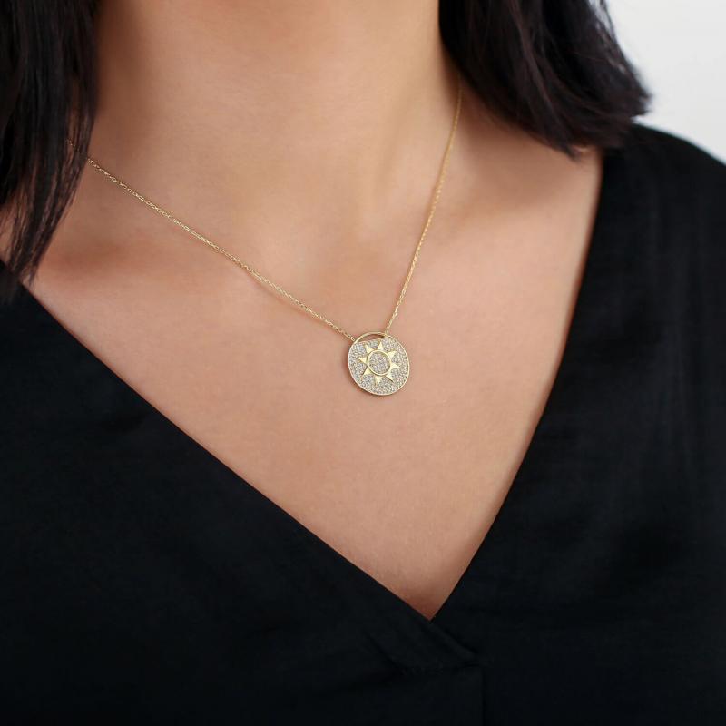 Moon and Star Gold Necklace- Mihrimah