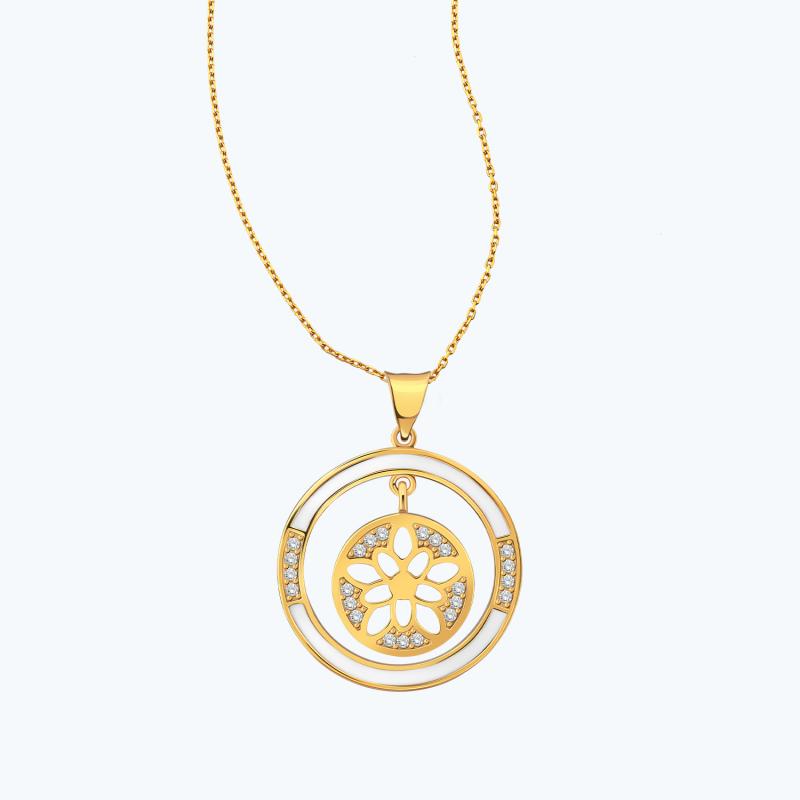 Mandala Gold Necklace