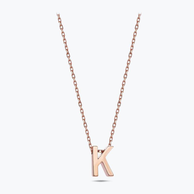 Letter K Gold Necklace