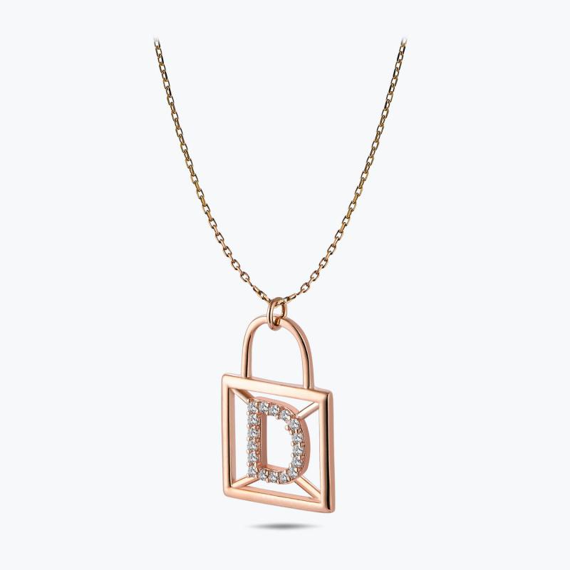Letter D Gold Necklace