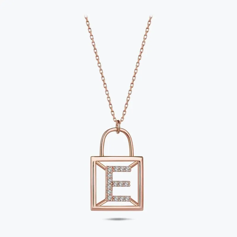 Letter E Gold Necklace