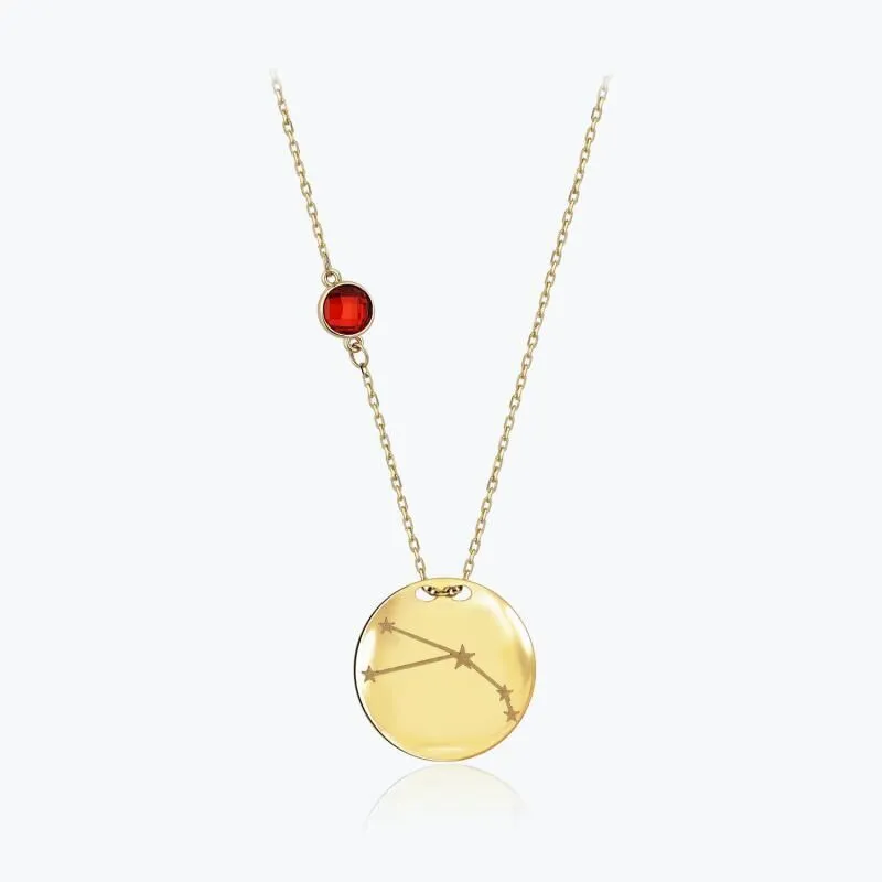 Zodiac Sign Gold Necklace Aries