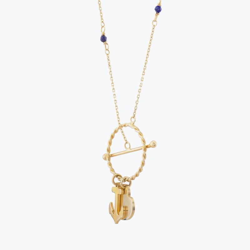 Marin Lapis Stone Gold Necklace