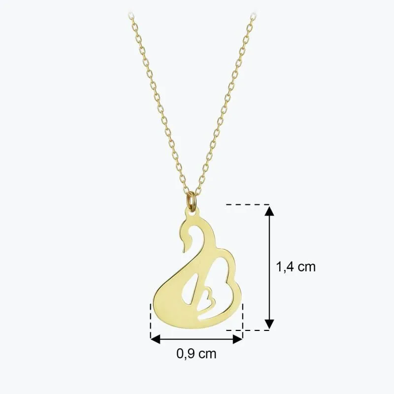 Swan Gold Necklace