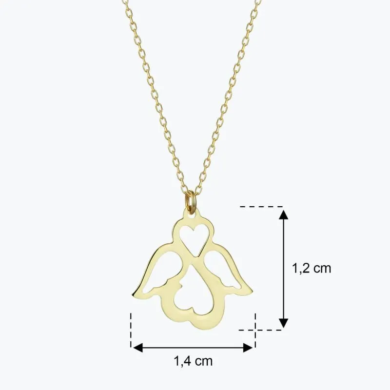 Wing Heart Gold Necklace