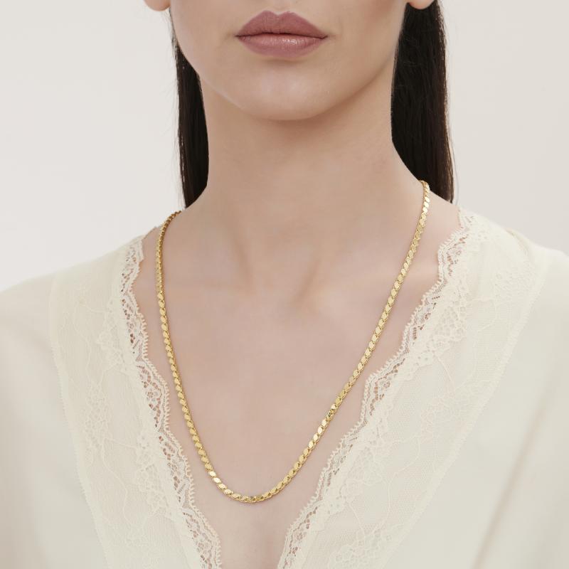 Mirror Gold Chain Necklace