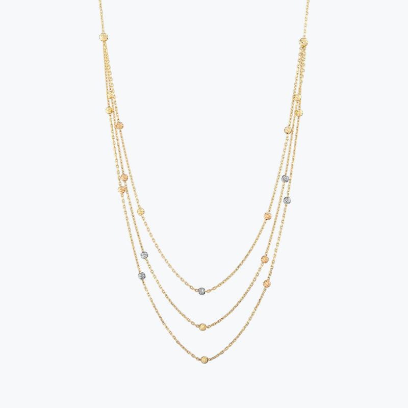 Triple Chain Gold Necklace