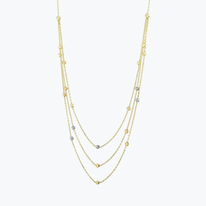 Triple Chain Gold Necklace