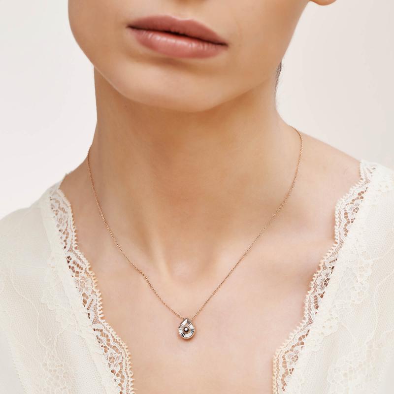Rose Cut Diamond Necklace 