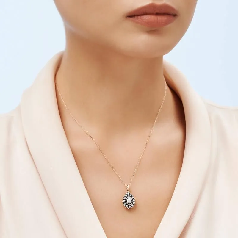 Rose Cut Diamond Necklace 