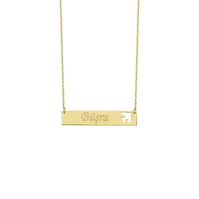 Swallow Gold Name Necklace