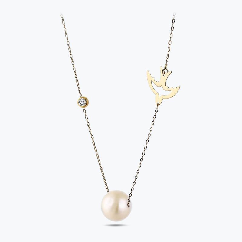 Swallow Perle Diamond Necklace