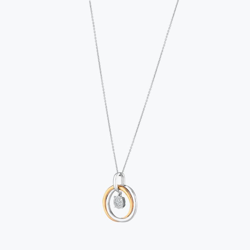 0.13 Karat Pırlanta Bouquet Kolye