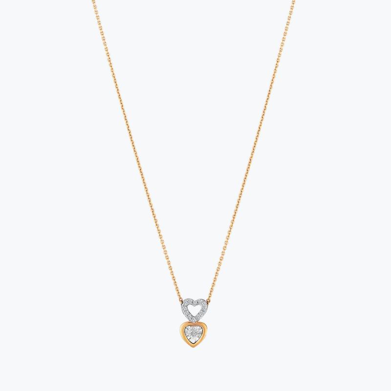 0.04 Carat Heart Diamond Necklace