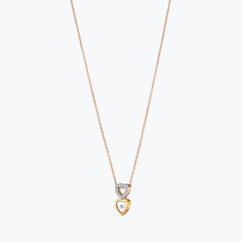 0.04 Carat Heart Diamond Necklace