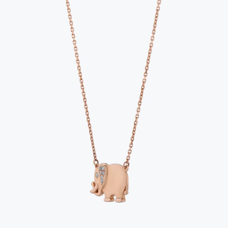 Elephant Diamond Necklace