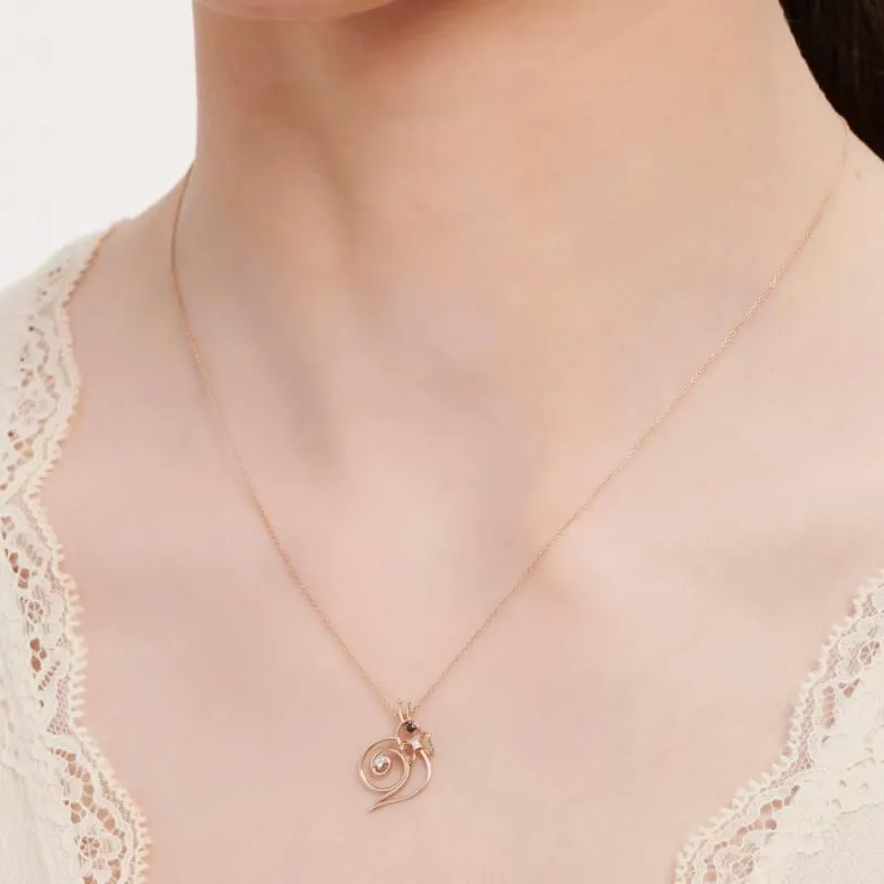 Snail Diamond Necklace