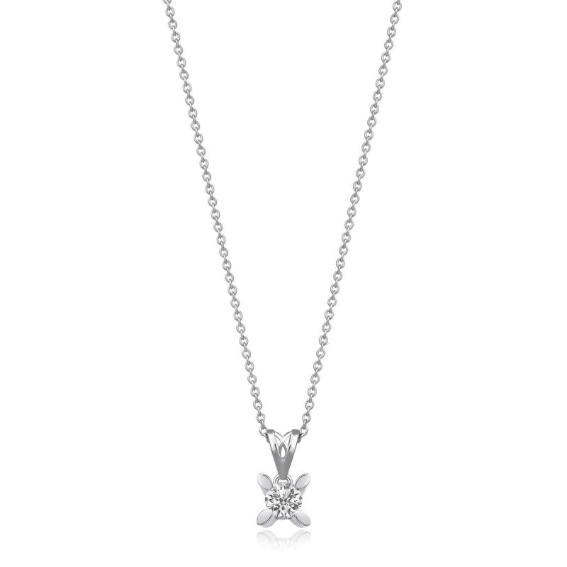 0.21 Carat Solitaire Diamond Necklace