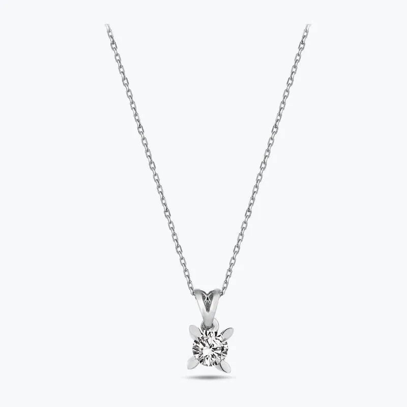 0.40 Carat Solitaire Diamond Necklace