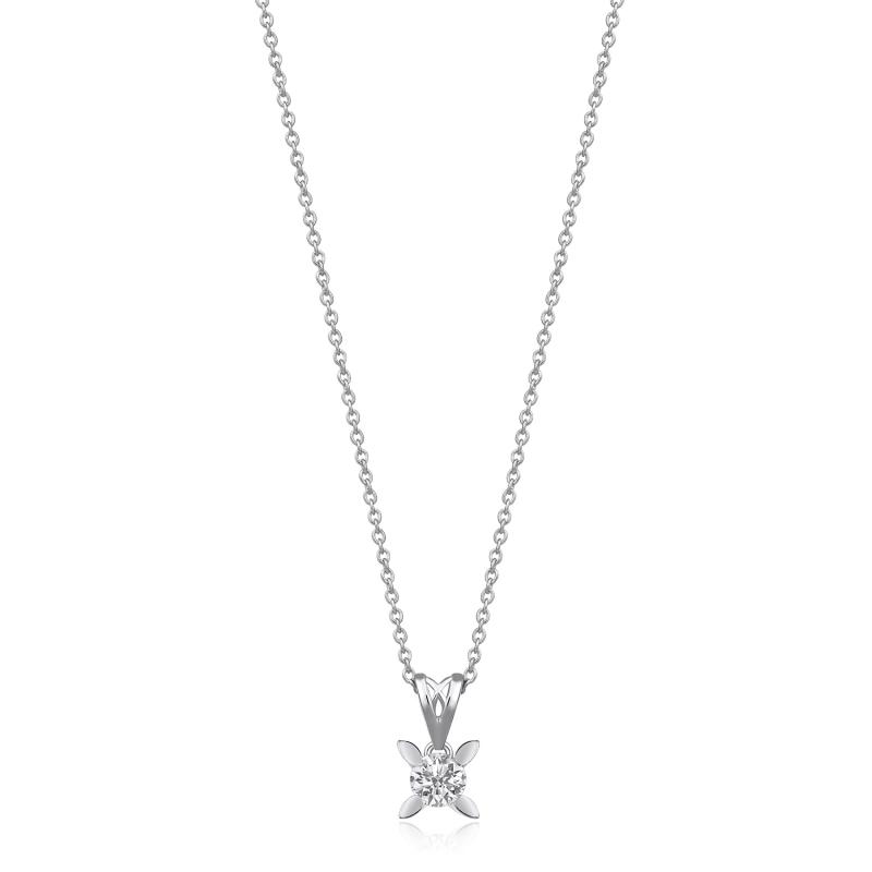 0.33 Carat Solitaire Diamond Necklace