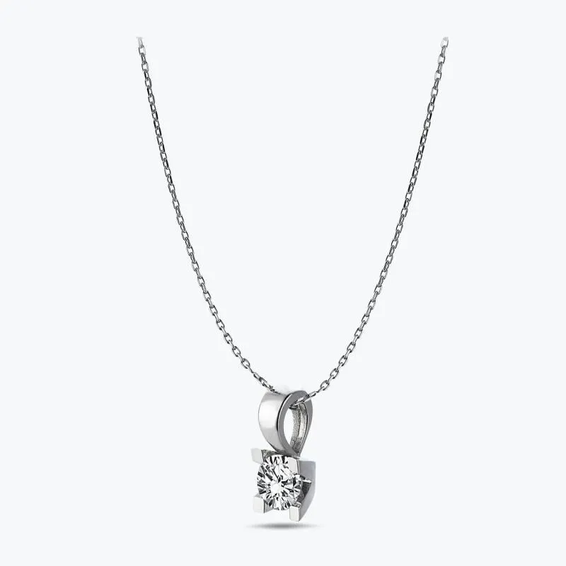 0.50 Carat Solitär Diamond Necklace