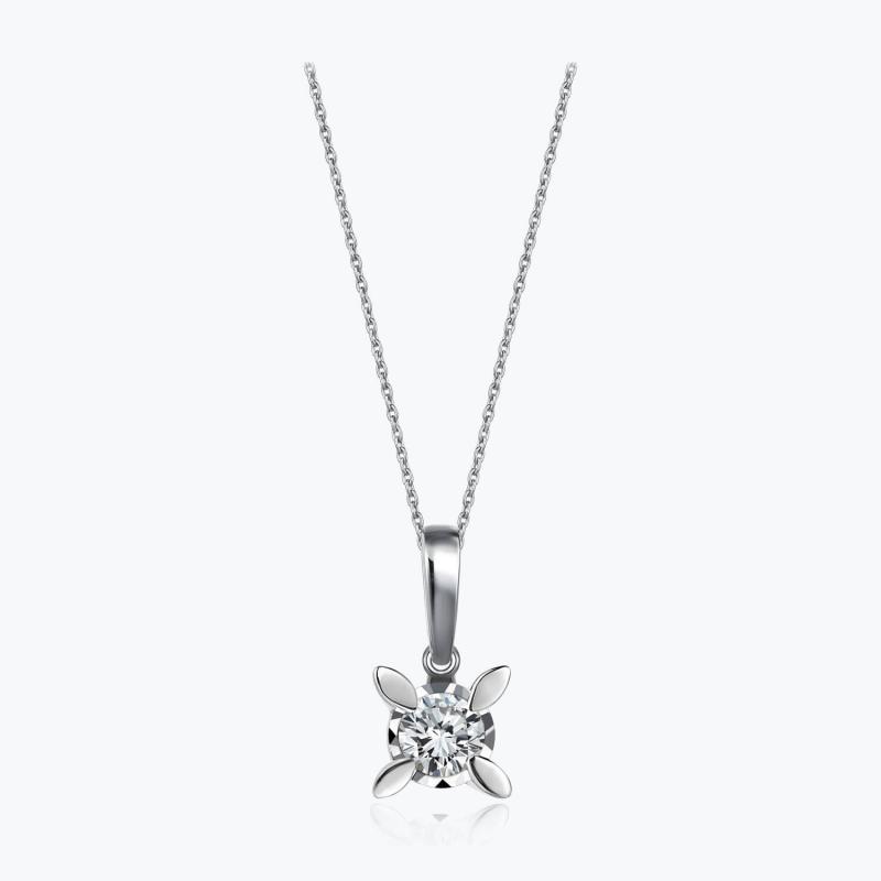 0.14 Carat Solitaire Diamond Necklace