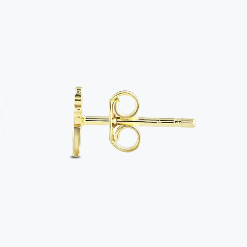Zodiac Sign Gold Earrings Virgo