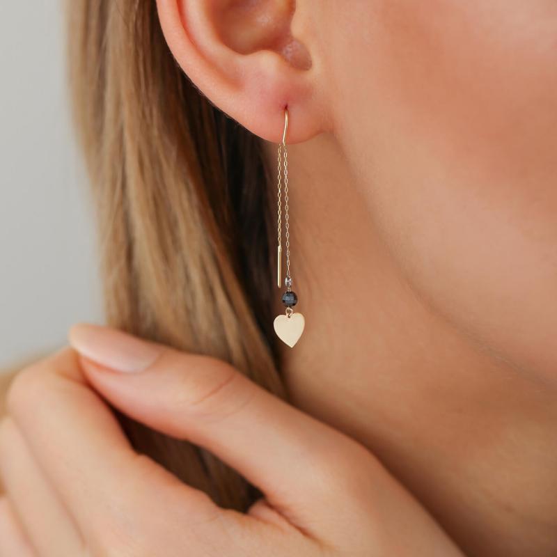 0.02 Carat Pendant Heart Diamond Earring