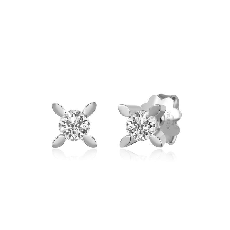 0.61 Carat Solitaire Diamond Earrings