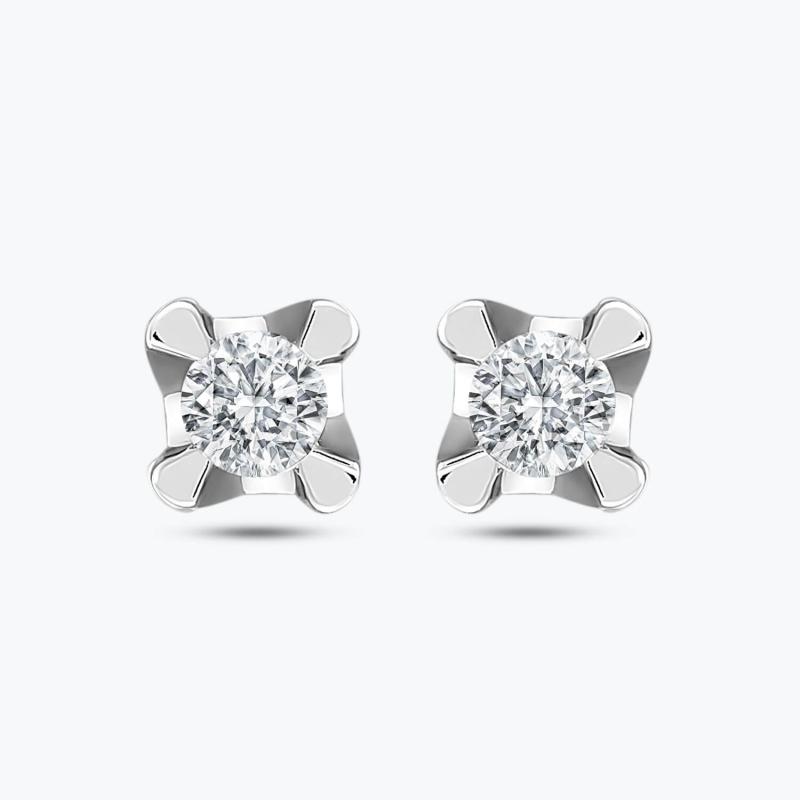 0.36 Carat Solitaire Diamond Earrings
