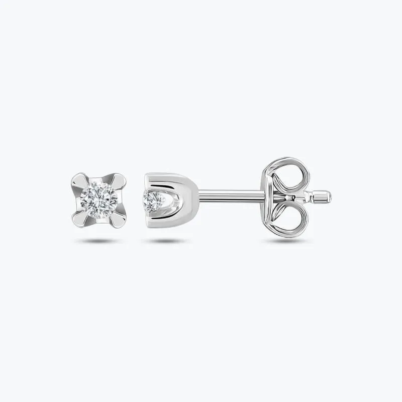 0.33 Carat Solitaire Diamond Earrings
