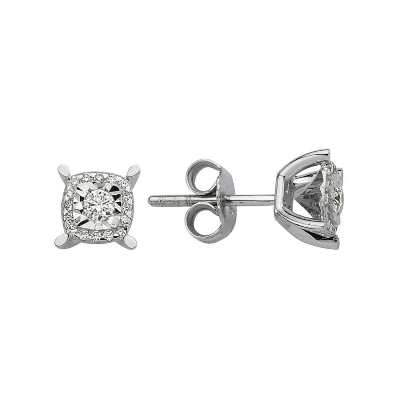 0.15 Carat Solitaire Diamond Earring