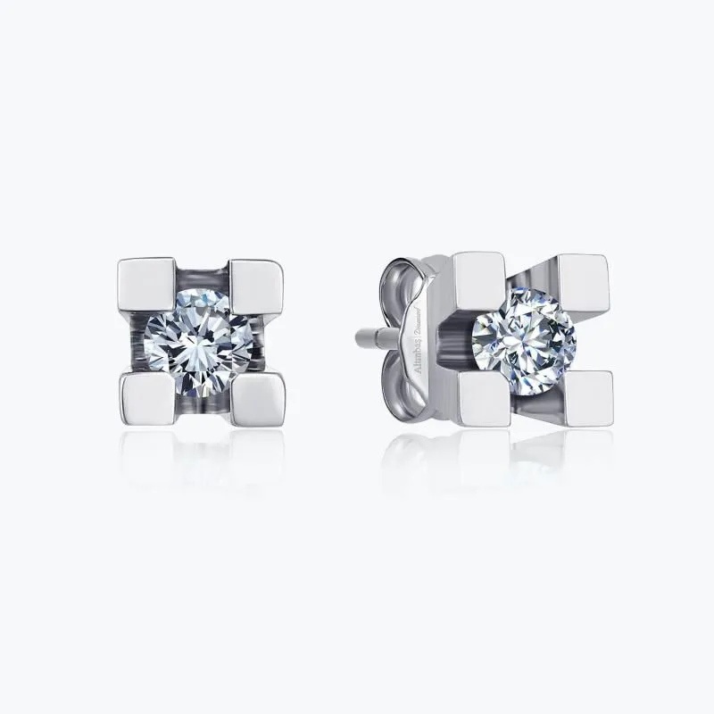 0.08 Carat Solitaire Diamond Earrings