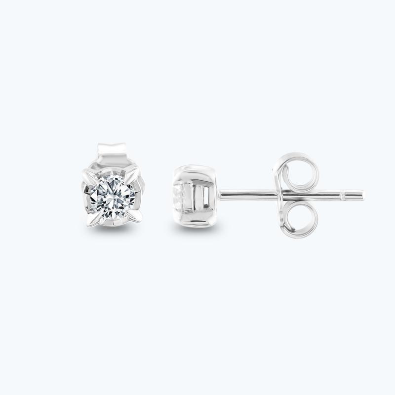 0.30 Carat Solitaire Diamond Earrings