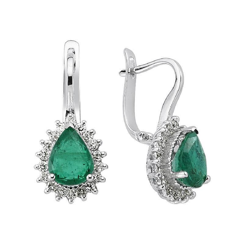 0.51 Carat Emerald Diamond Earrings