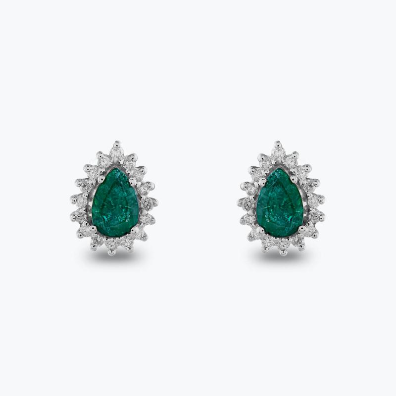 0.18 Carat Emerald Diamond Earrings