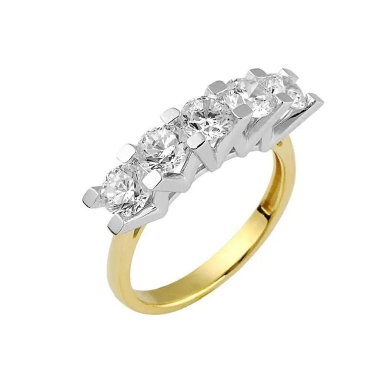 Five Stone Gold Ring