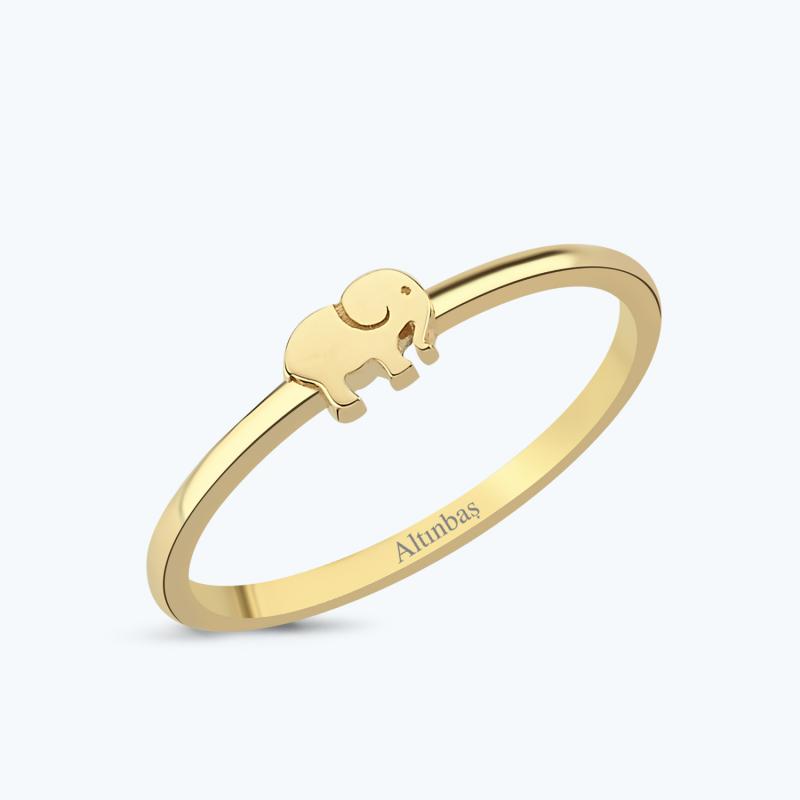 Elephant Gold Ring
